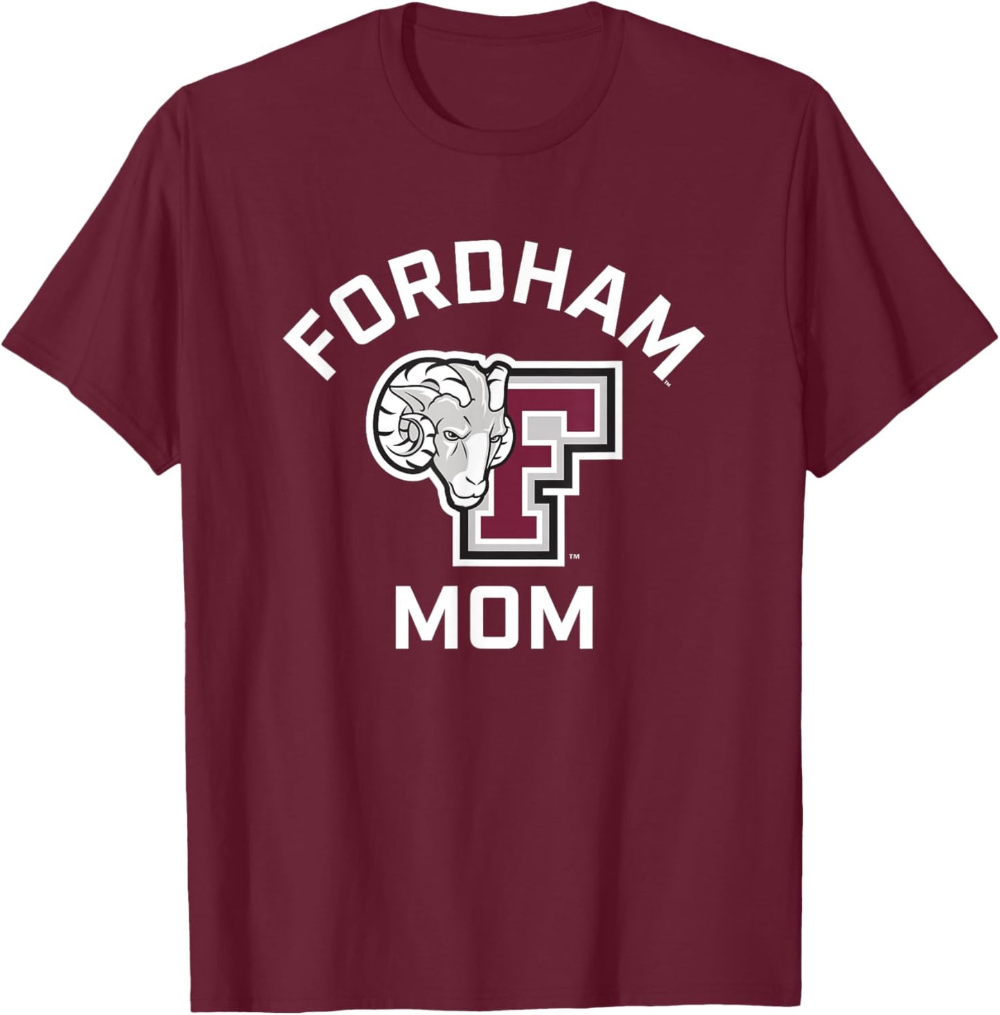 Fordham University Rams Arched Mom T-Shirt - T-Shirt | Maroon