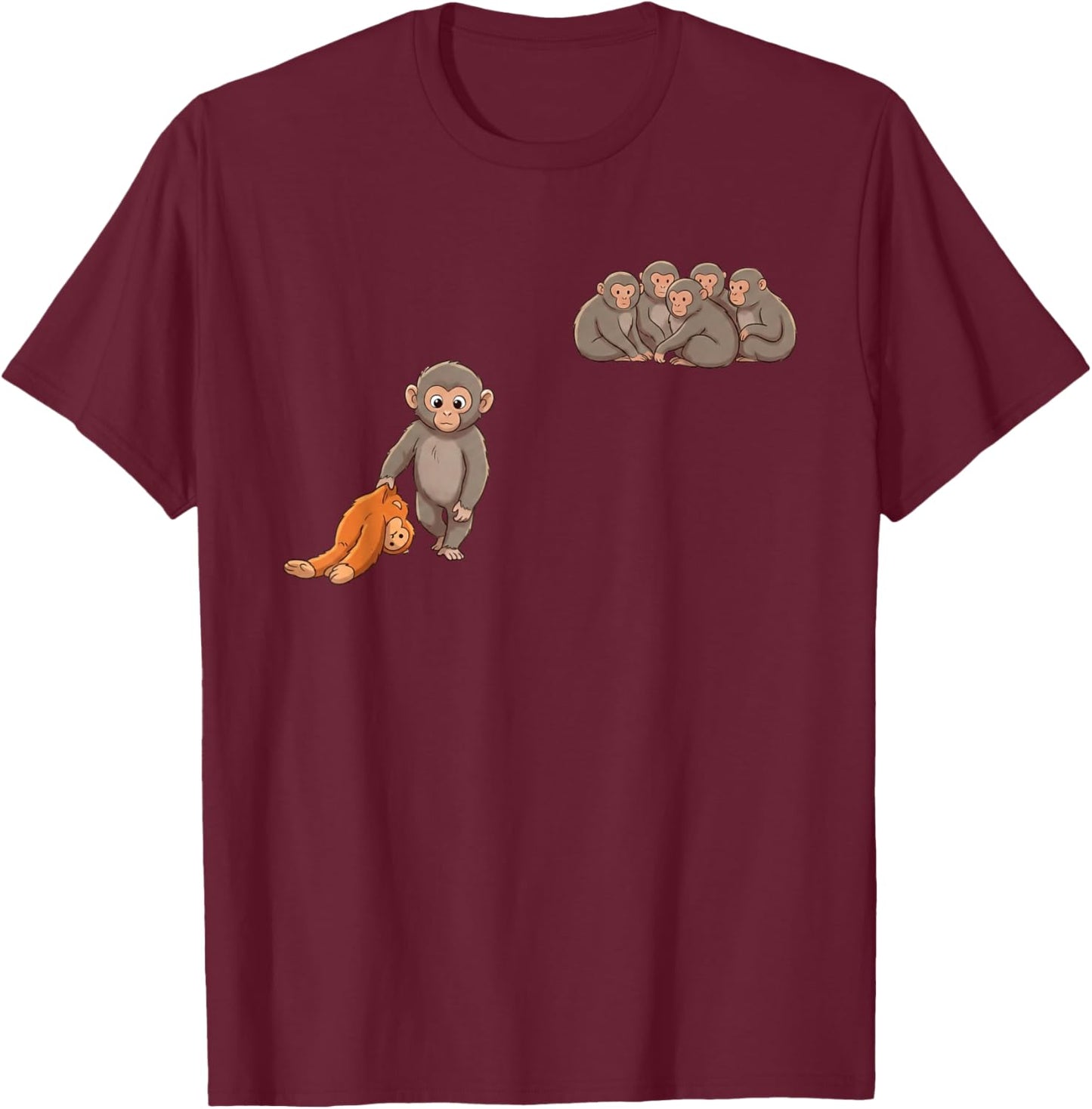 Baby Monkey Punch T-Shirt - T-Shirt | Maroon