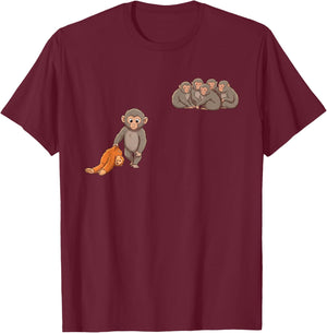 Baby Monkey Punch T-Shirt - T-Shirt | Maroon