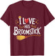 I Love His Broomstick I Love Her Pumpkins T-Shirt - T-Shirt | Maroon