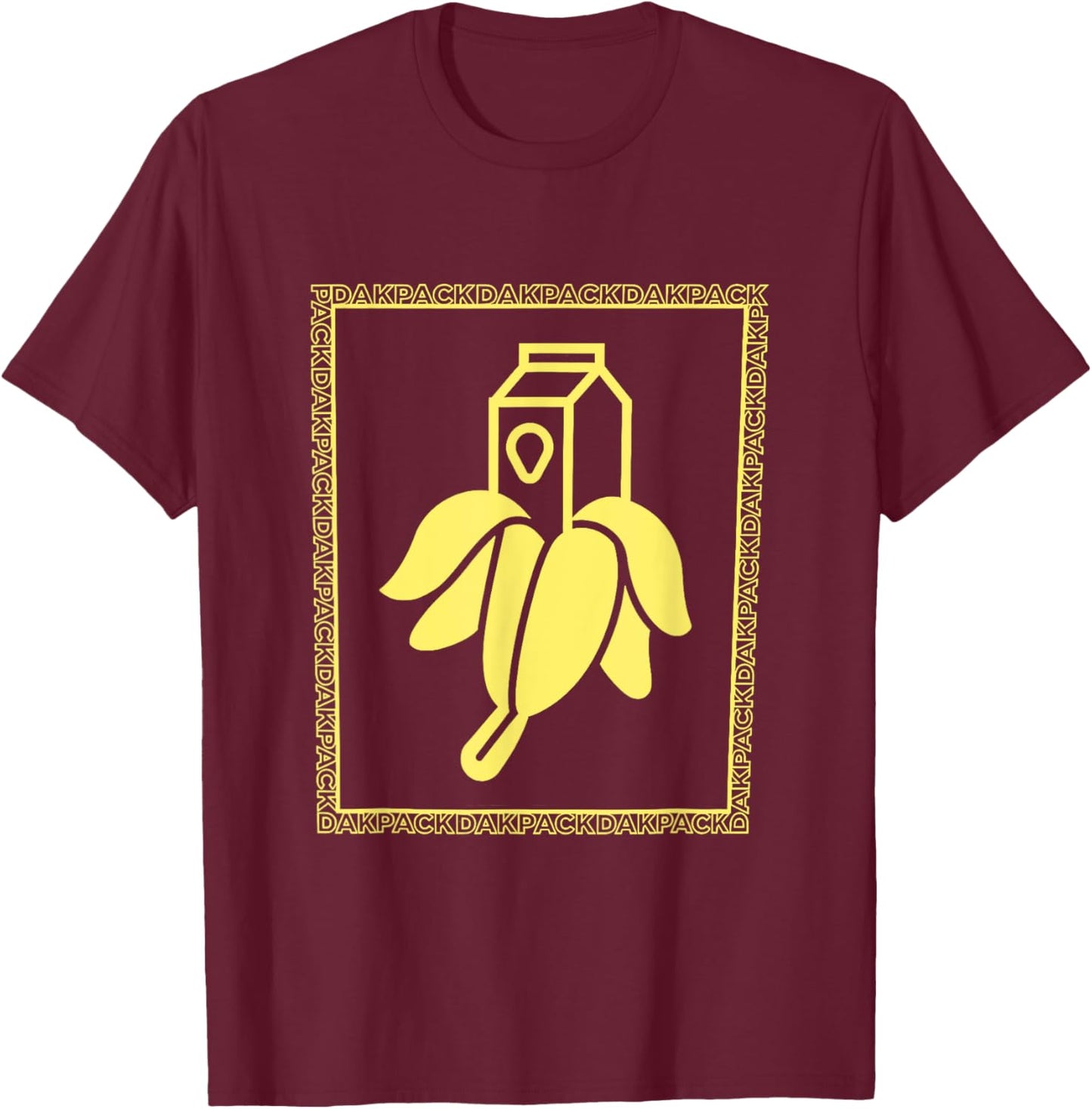 Milky Banana Funny Text Dakpack Vintage Women Kids T-Shirt - T-Shirt | Maroon