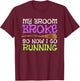 Funny Running Witch Halloween Costume T Shirt T-Shirt - T-Shirt | Maroon