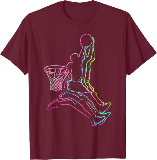 Funny Basketball Kids Youth Player Basketball Teens T-Shirt - T-Shirt | Maroon