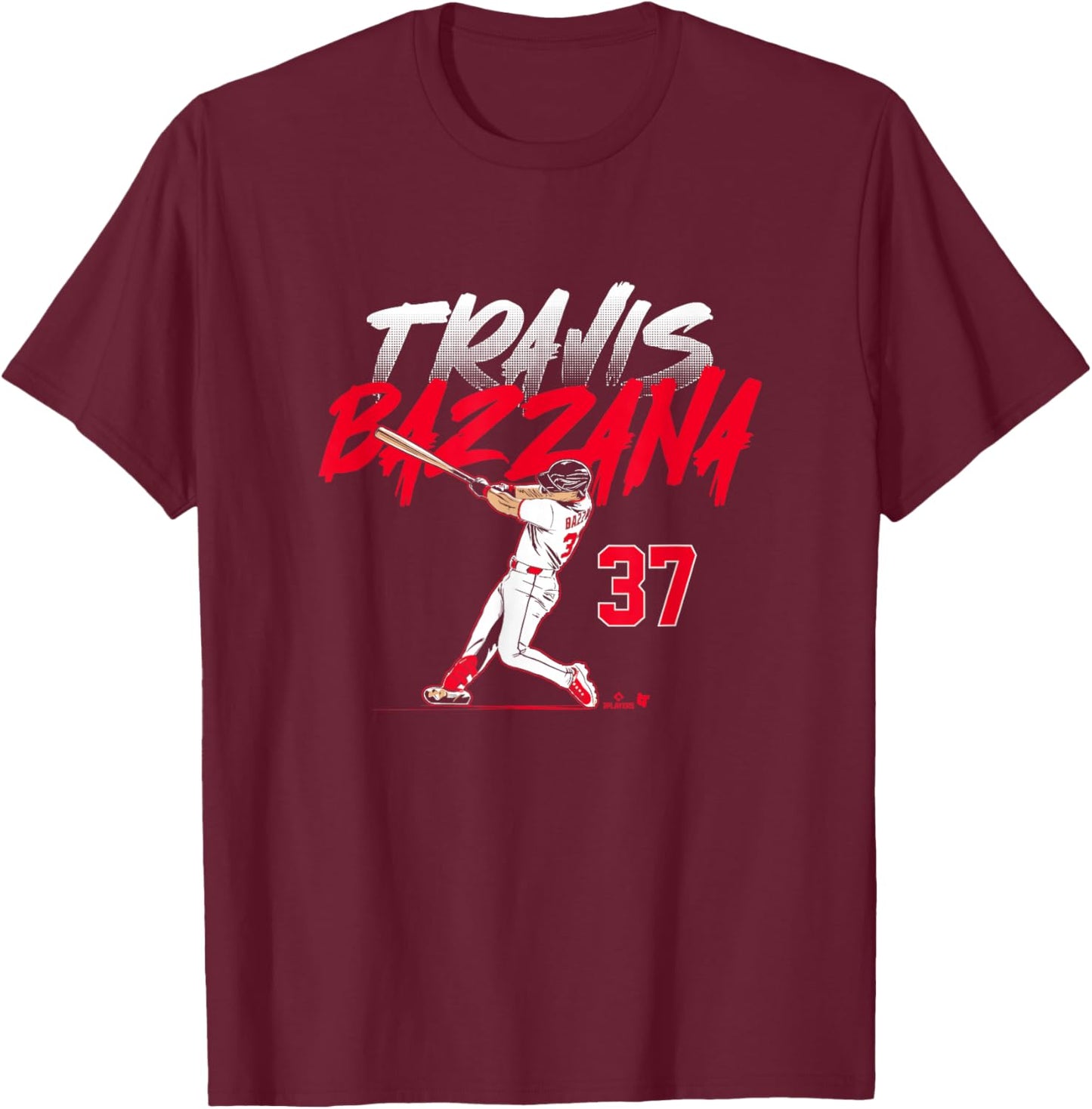 Travis Bazzana - Slugger Swing Number - Cleveland Baseball T-Shirt - T-Shirt | Maroon
