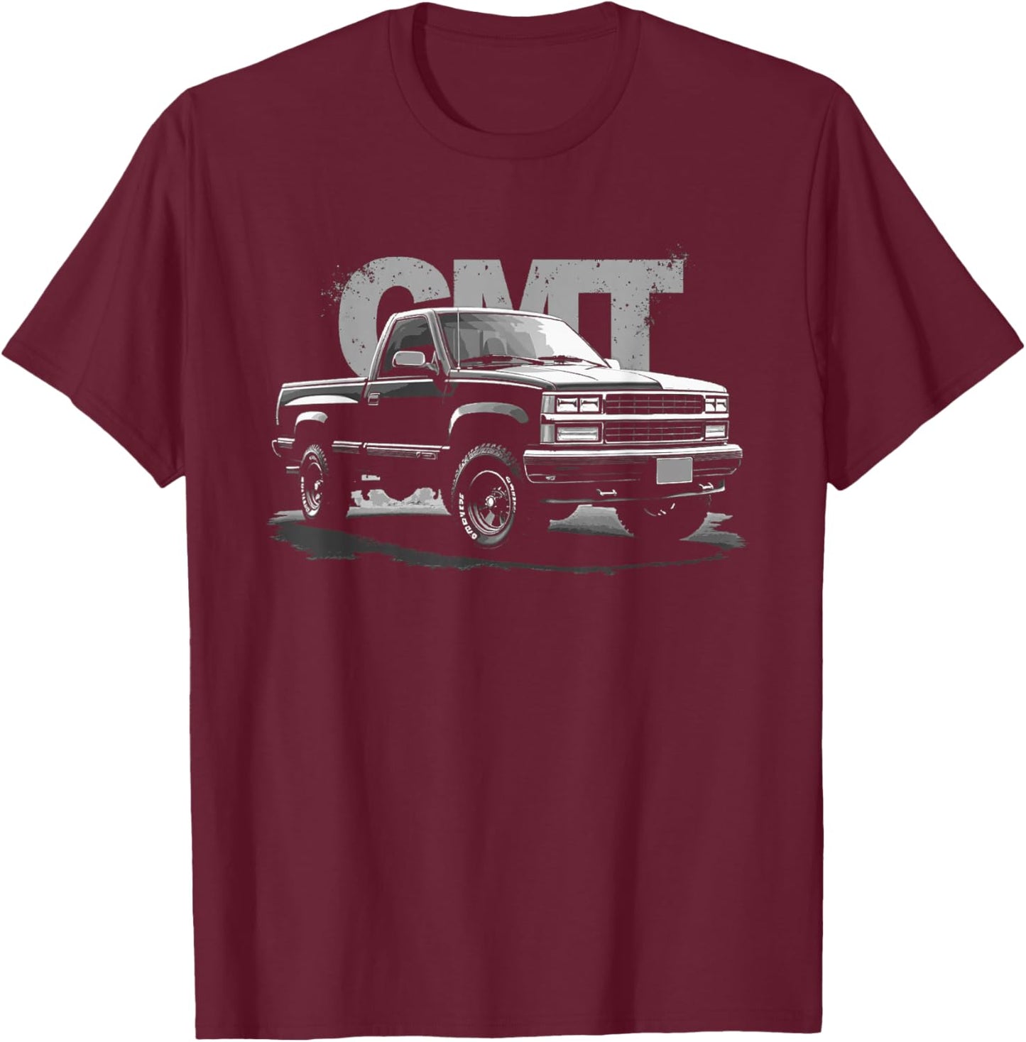 GMT400 88-98 Single Cab 4x4 OBS Old Body Style Truck T-Shirt - T-Shirt | Maroon