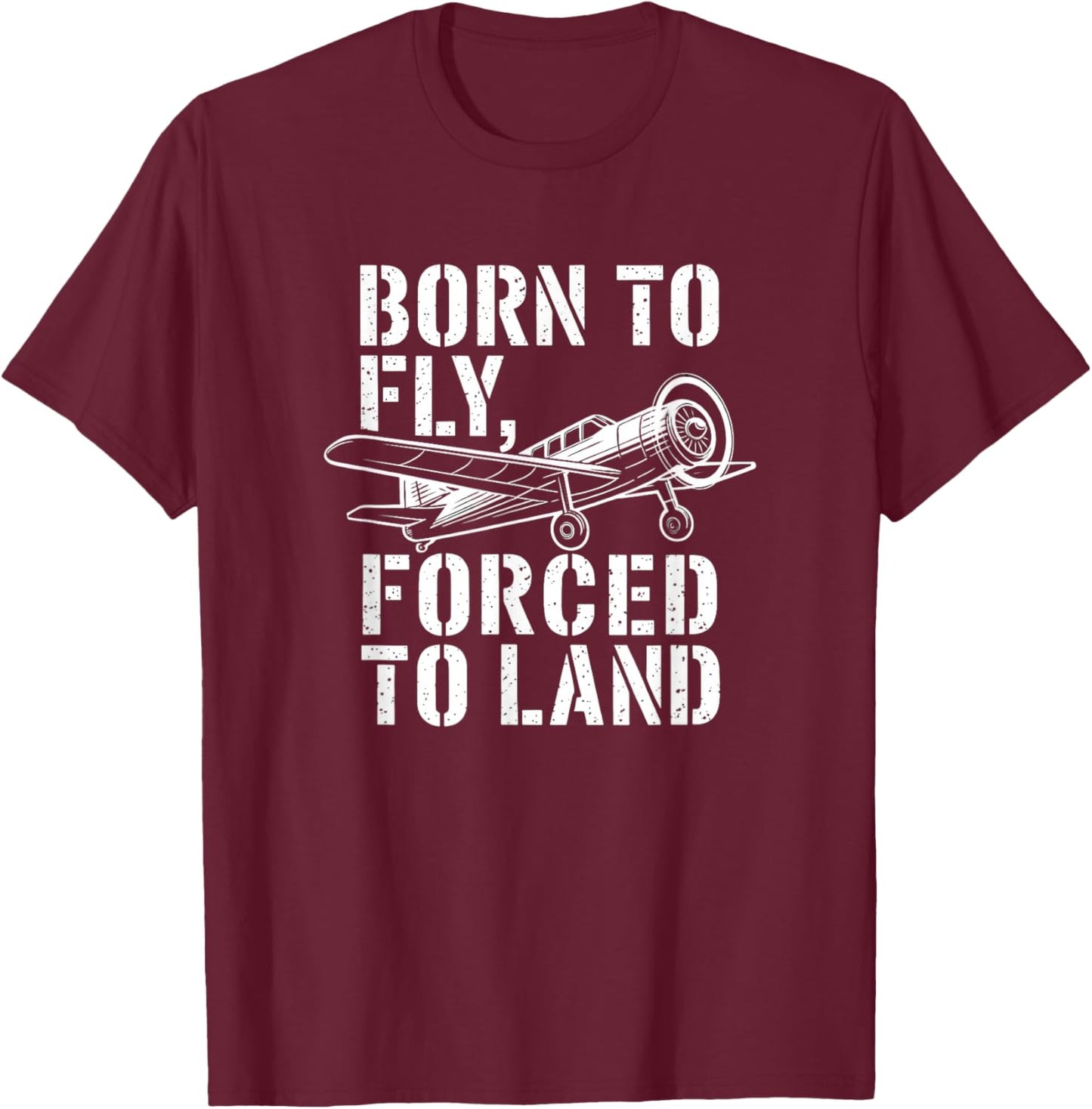Funny Pilot Plane Design Art Men Women Aviation Airline T-Shirt - T-Shirt | Maroon