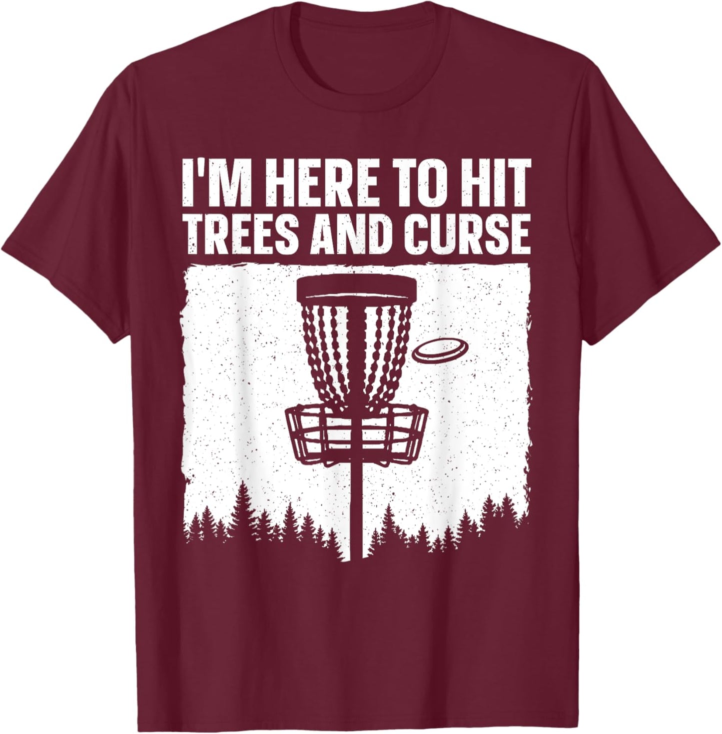 Best Disc Golf Art Women Disc Golfer Disc Golf Lover T-Shirt - T-Shirt | Maroon