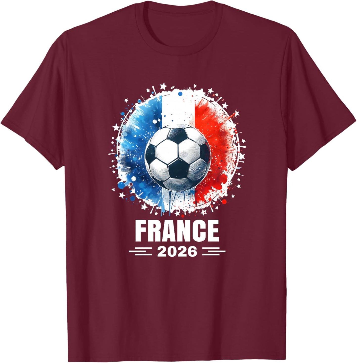 Vêtements de France Maillots de France 2026 Haut de Gamme T-Shirt - T-Shirt | Maroon