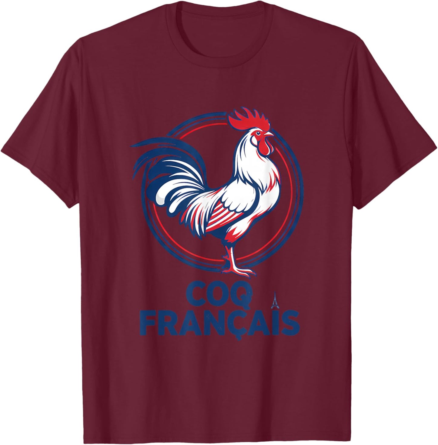 Le COQ Français - Symbolischer französischer Hahn T-Shirt - T-Shirt | Maroon