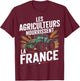 Farmers Feed France Tractor Agricultural T-Shirt - T-Shirt | Maroon