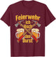 Celebration Fire Brigade Beer Funny Word Game Men Women T-Shirt - T-Shirt | Maroon