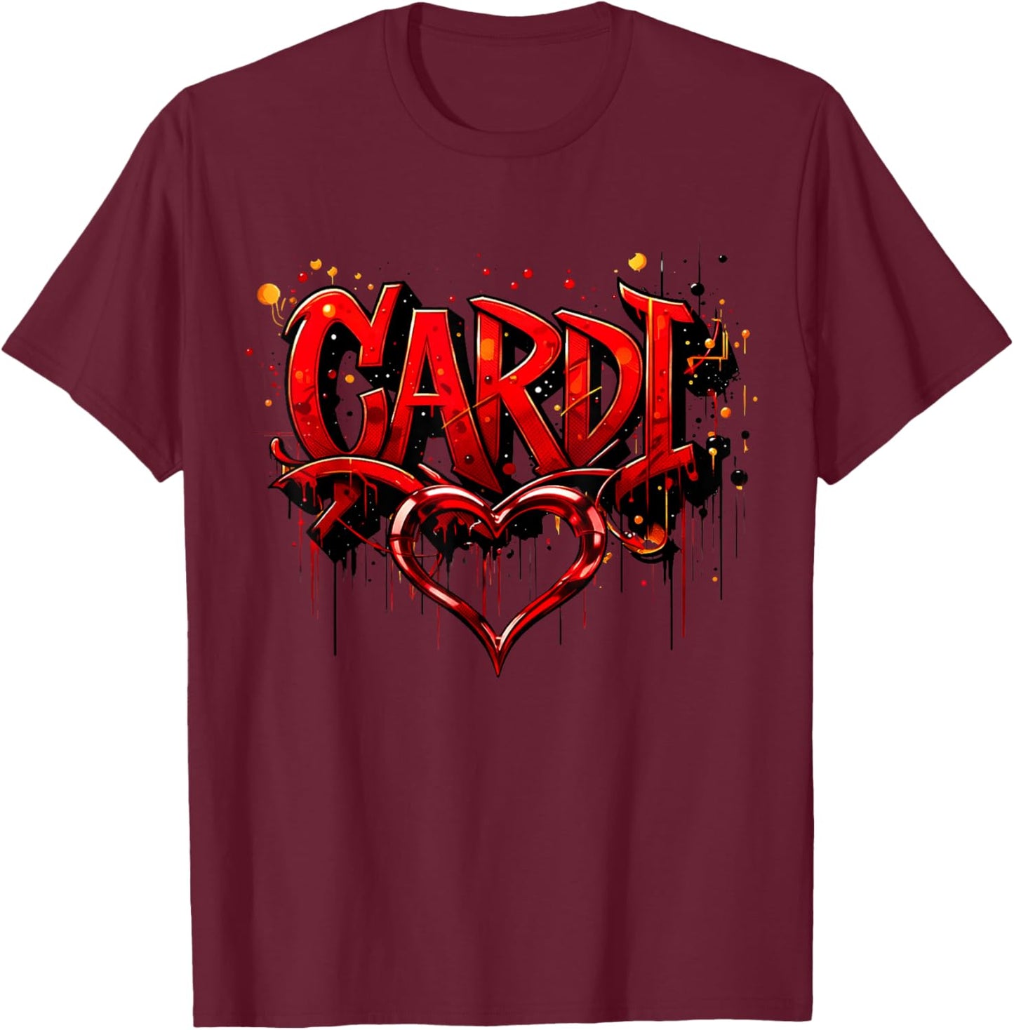 Cardi First Name Birthday Personalized Women Kids T-Shirt - T-Shirt | Maroon