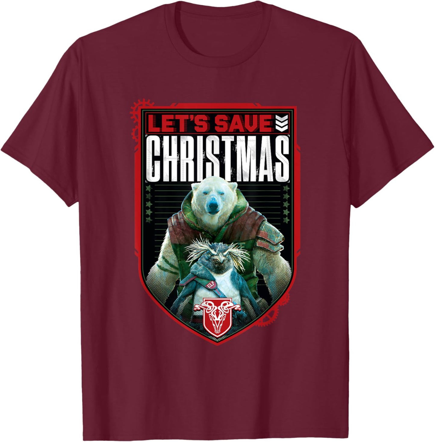 Red One - Let's Save Christmas T-Shirt - T-Shirt | Maroon