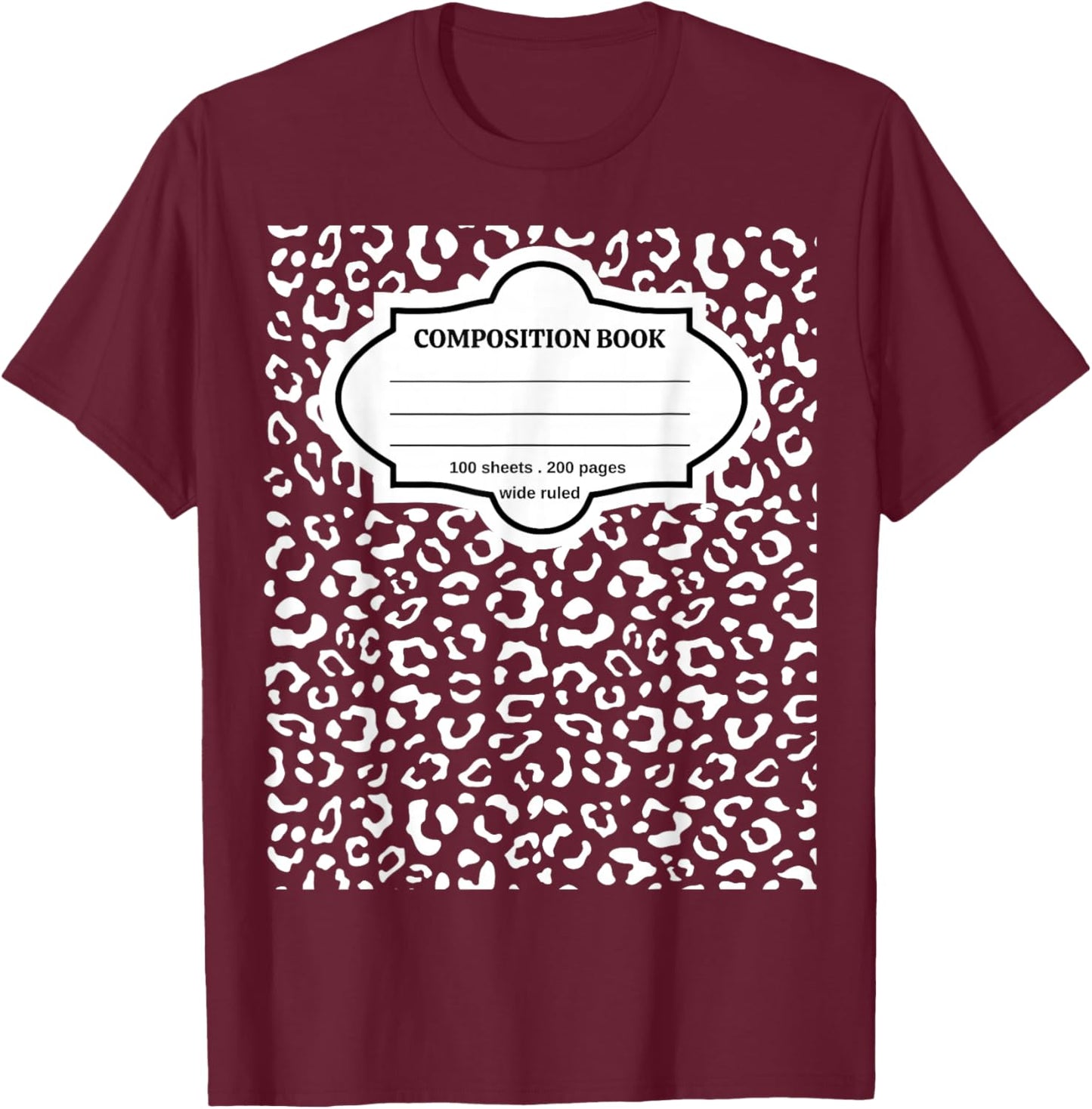 Composition Notebook Costume Matching Group Halloween School T-Shirt - T-Shirt | Maroon