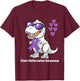 T-rex Dinosaur Chiari Malformation Awareness Dino Toddlers T-Shirt - T-Shirt | Maroon