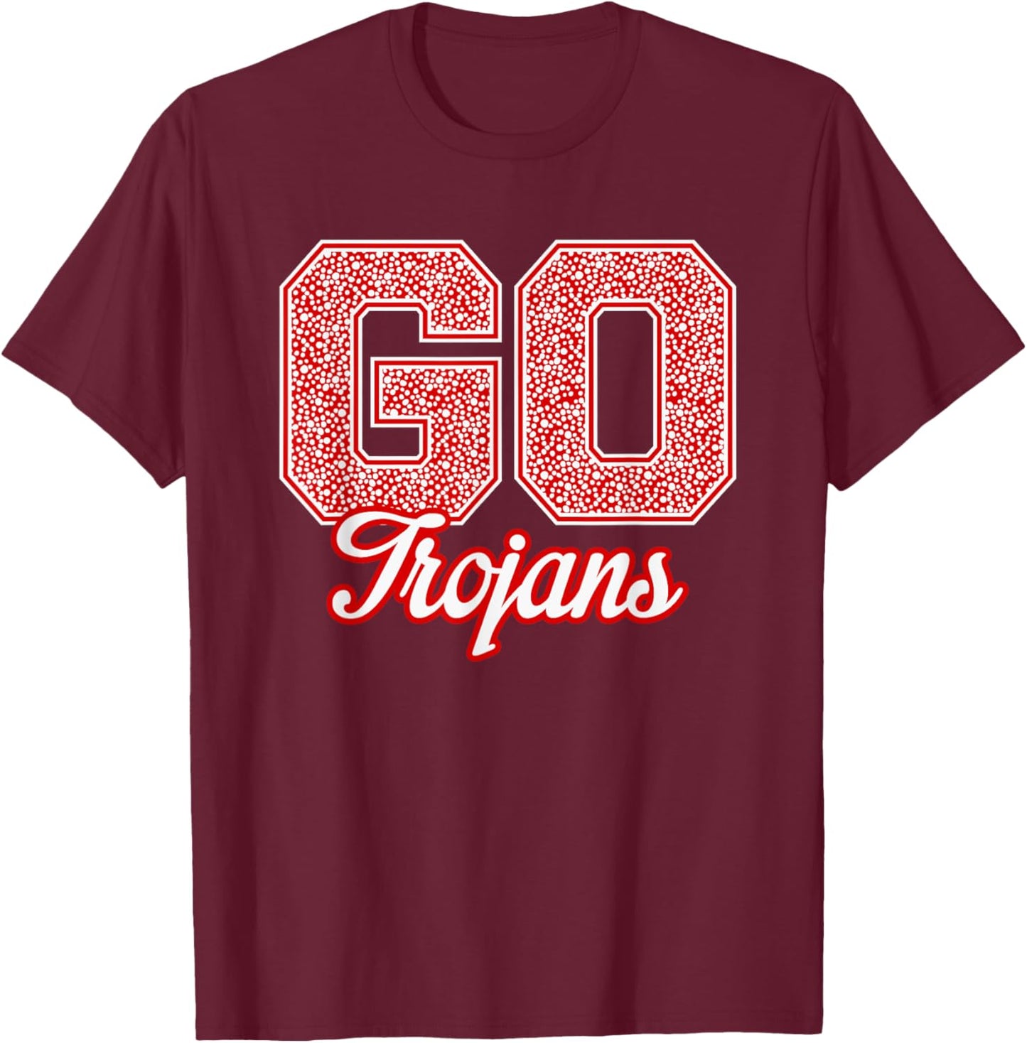 Troy Trojans GO! School Pride T-Shirt - T-Shirt | Maroon