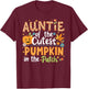 Auntie Of The Cutest Pumpkin In The Patch Halloween Pumpkins T-Shirt - T-Shirt | Maroon