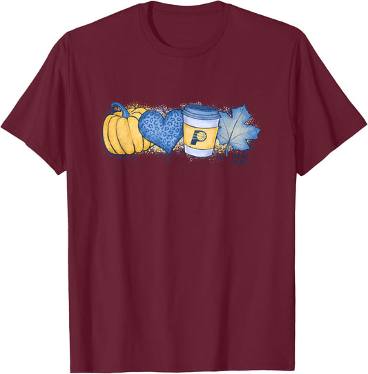 NBA Indiana Pacers Cozy Fall Painted Banner T-Shirt - T-Shirt | Maroon