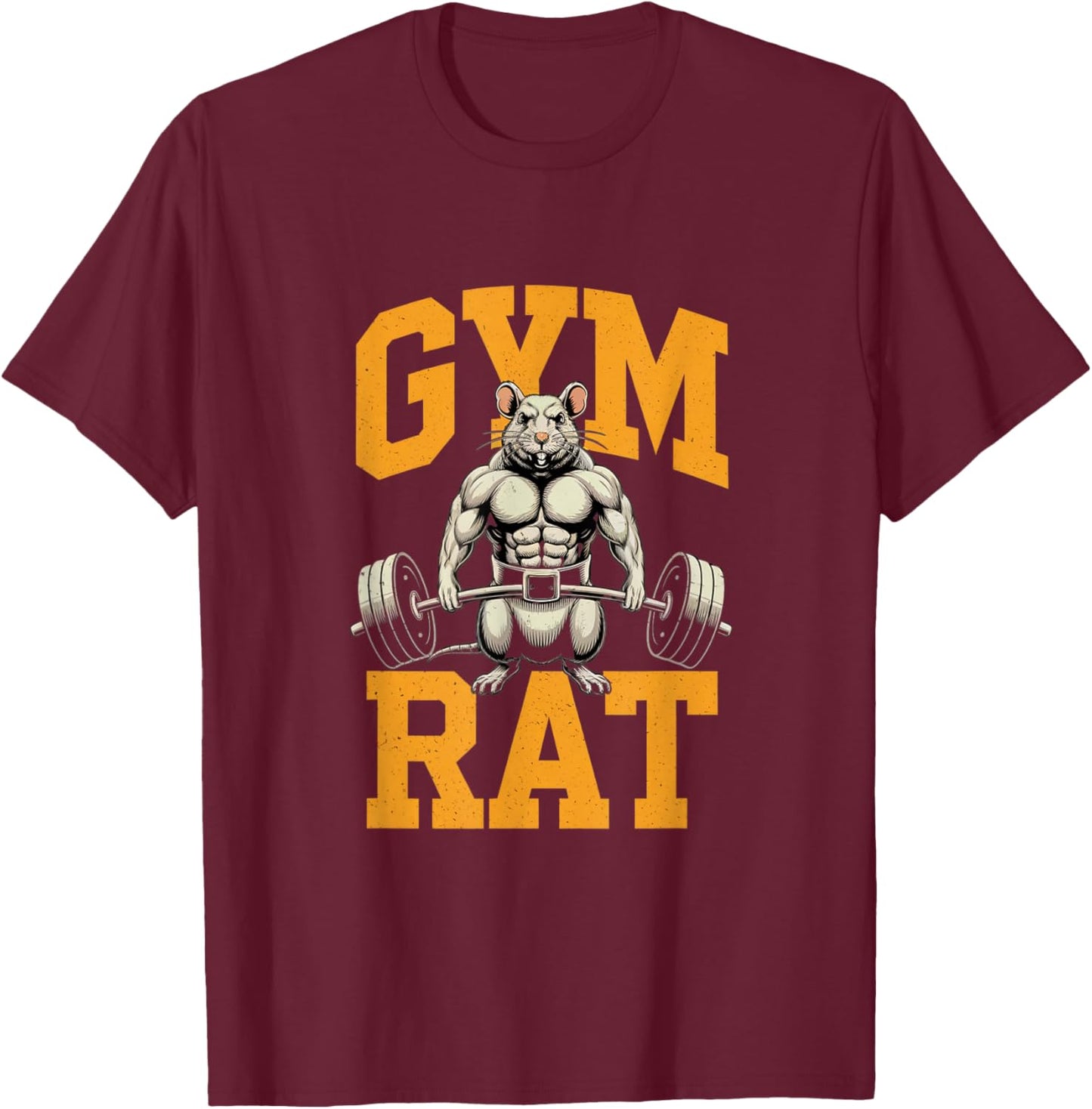 Gym Rat Meaning Gym Rat Costume Weight Lifting Gym Rat T-Shirt - T-Shirt | Maroon