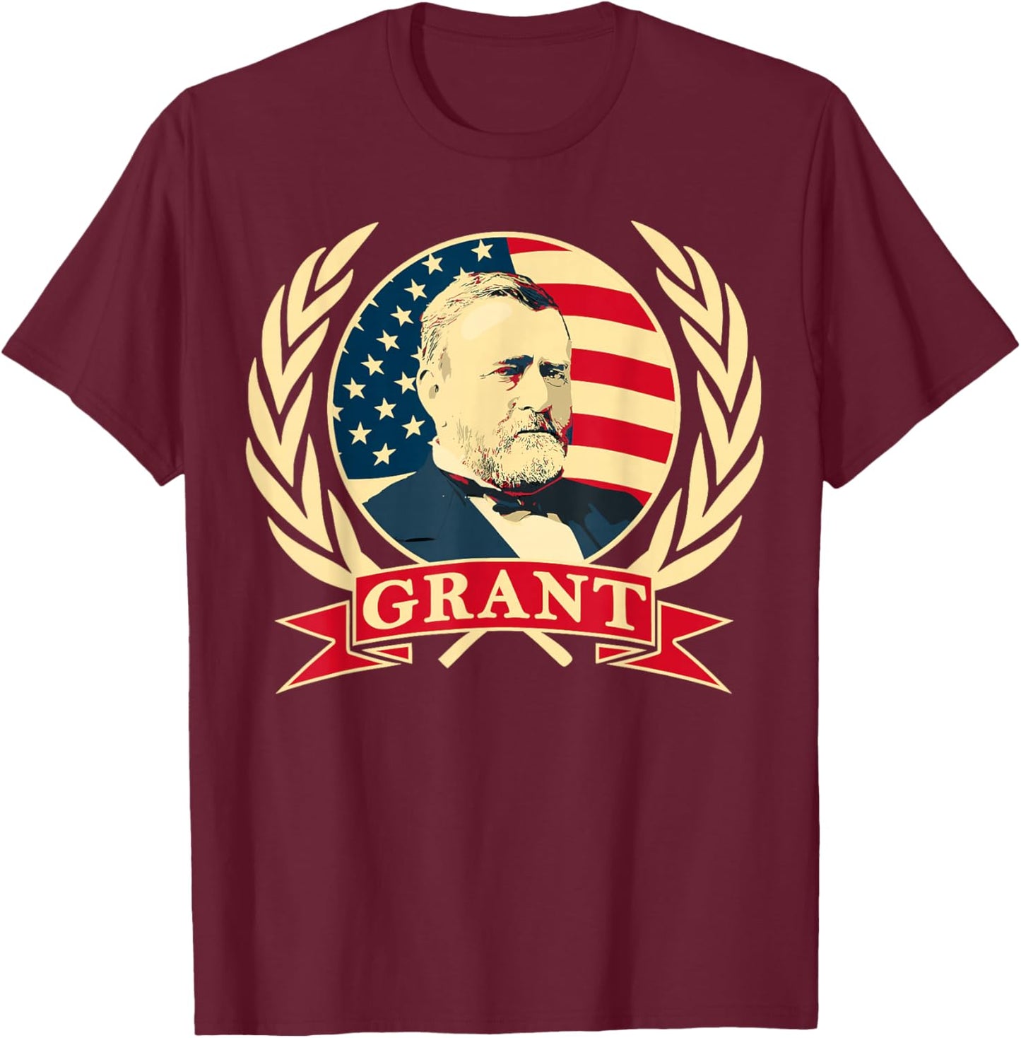 President Ulysses S Grant T-Shirt - T-Shirt | Maroon