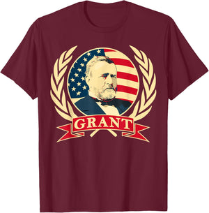 President Ulysses S Grant T-Shirt - T-Shirt | Maroon