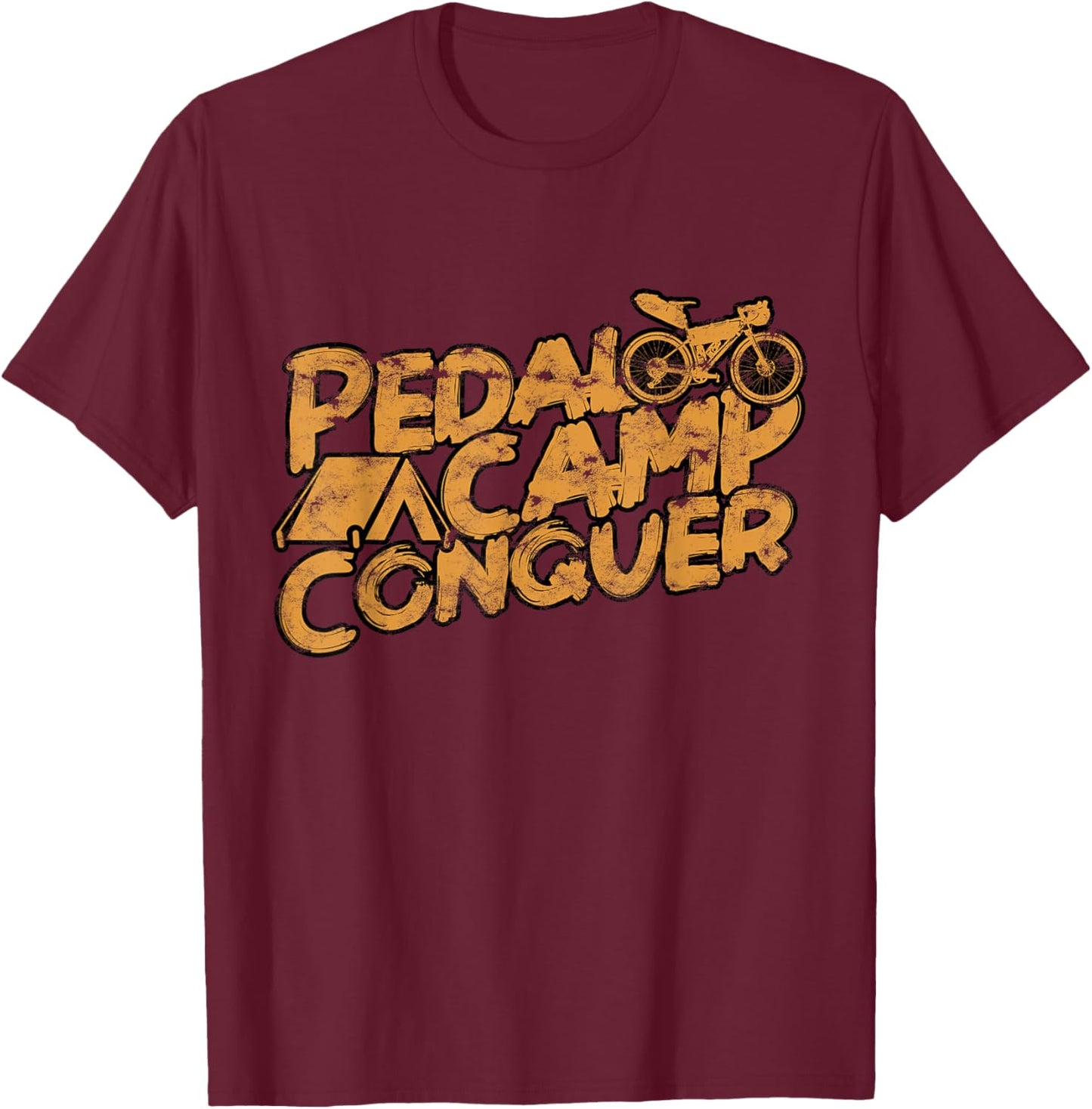 Bikepacking Bike Packing Gravel Bike Cycling Bikepacking T-Shirt - T-Shirt | Maroon