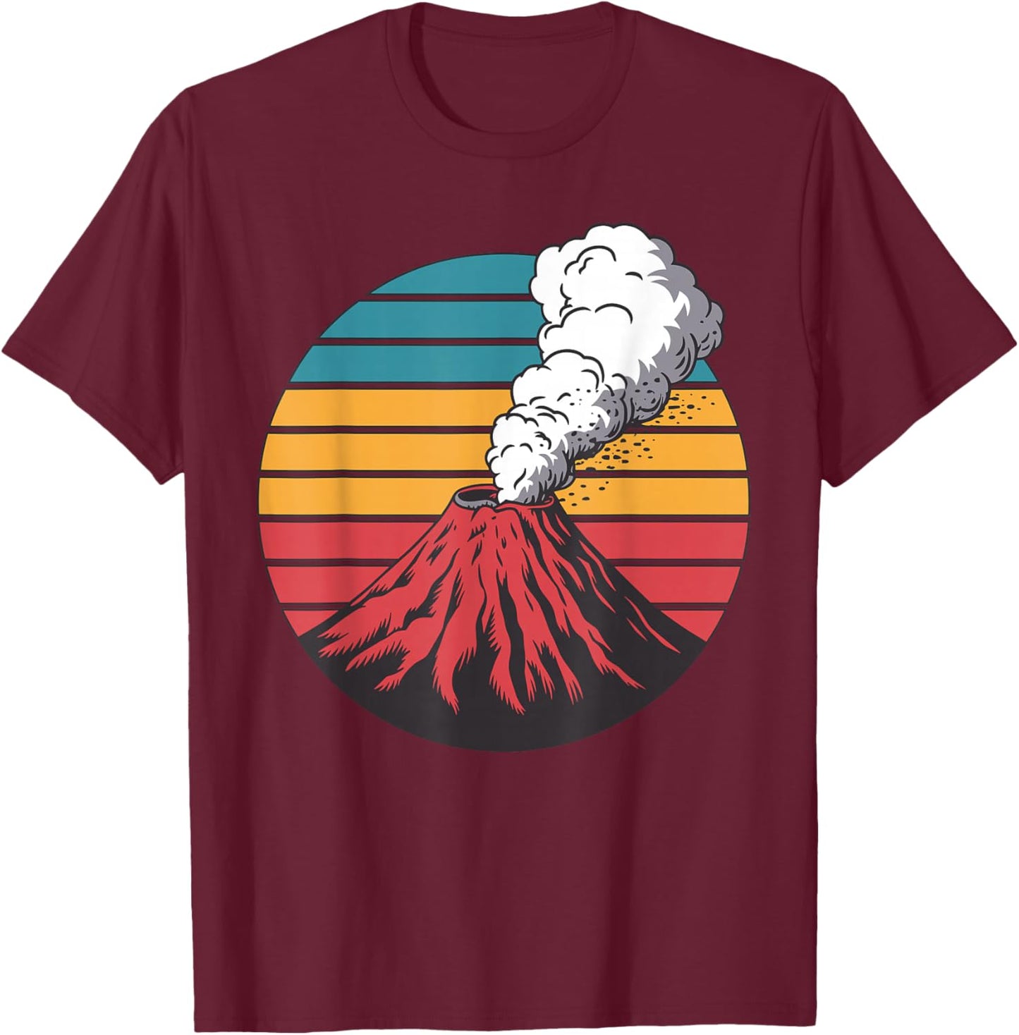 Cool Volcano Art Women Kids Geology Volcano Lover T-Shirt - T-Shirt | Maroon
