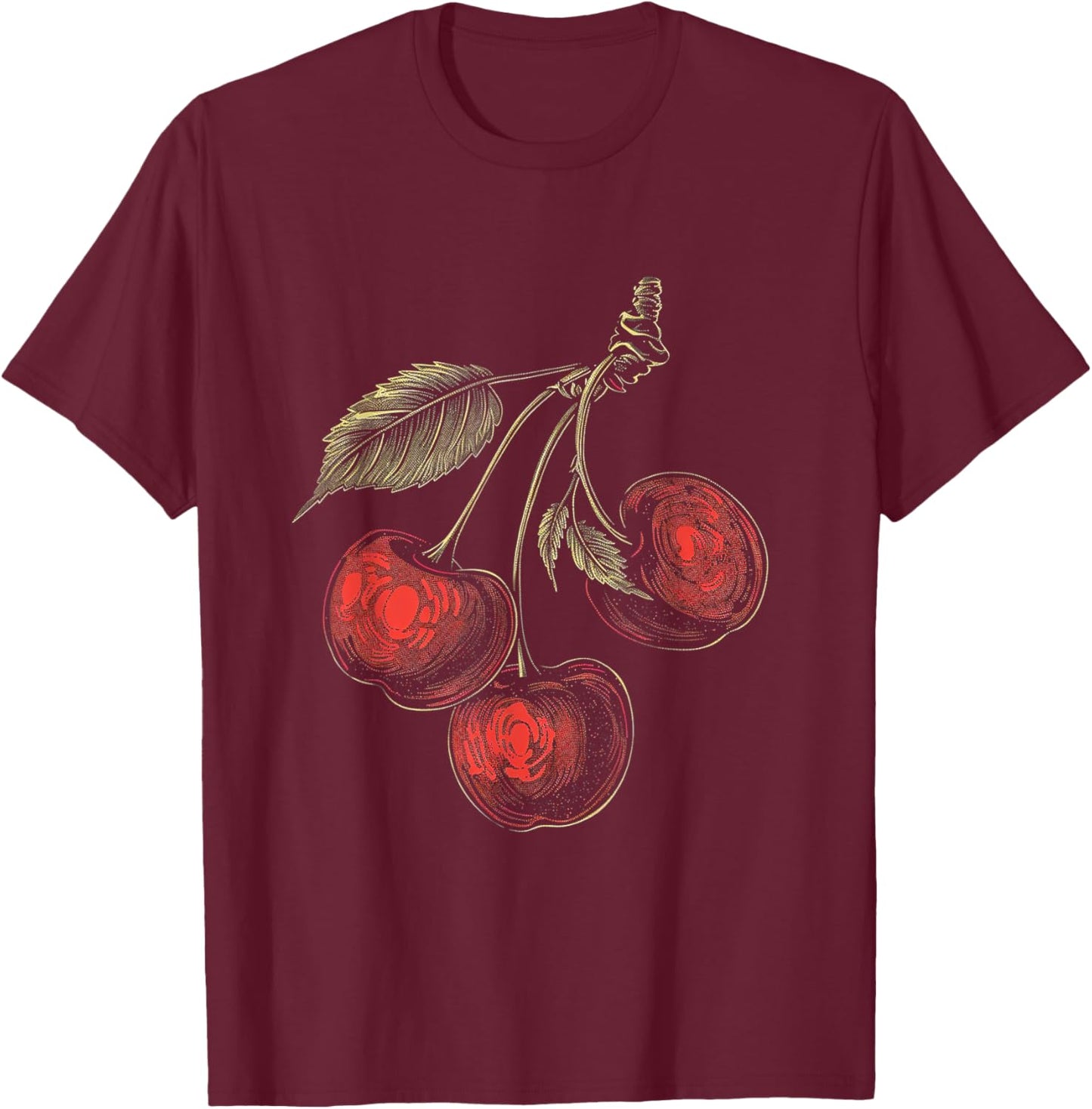 Vintage Cherry T-Shirt - T-Shirt | Maroon