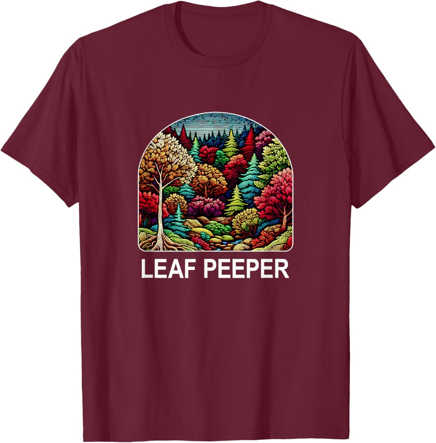 Leaf Peeper T-Shirt - T-Shirt | Maroon