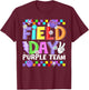 Field Day Purple Team Lightning Peace Sign Men Women Kid T-Shirt - T-Shirt | Maroon