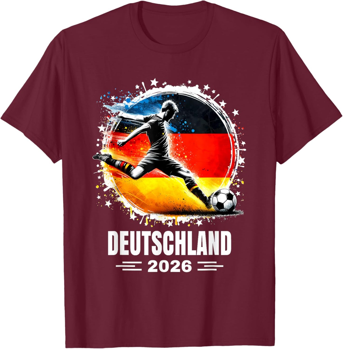 Deutschland Spieler 2026 Deutschland Shirt Herren Damen Fans T-Shirt - T-Shirt | Maroon