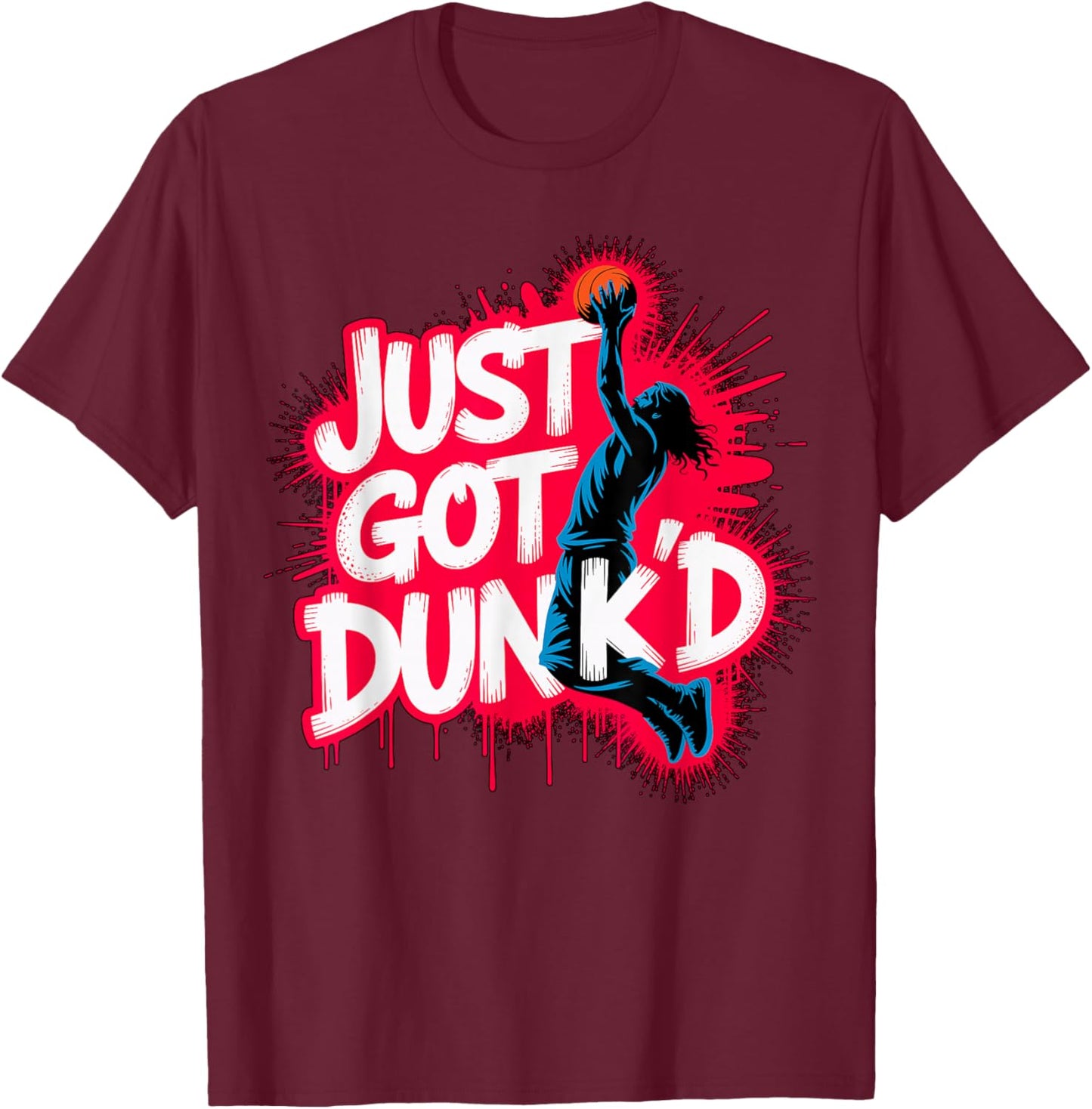Baptized Jesus Just Got Dunked Baptism T-Shirt - T-Shirt | Maroon