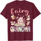 Fairy Grandma Magical Floral Funny Birthday Girl Fairytale T-Shirt - T-Shirt | Maroon