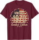 Vintage 1970 Limited Edition 55-Year-Old Gifts USA Flag T-Shirt - T-Shirt | Maroon