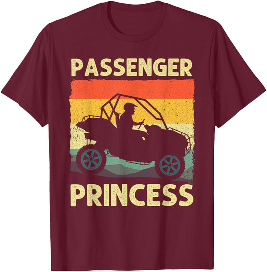 Funny SxS Art Girl SxS UTV Offroading Side By Side T-Shirt - T-Shirt | Maroon