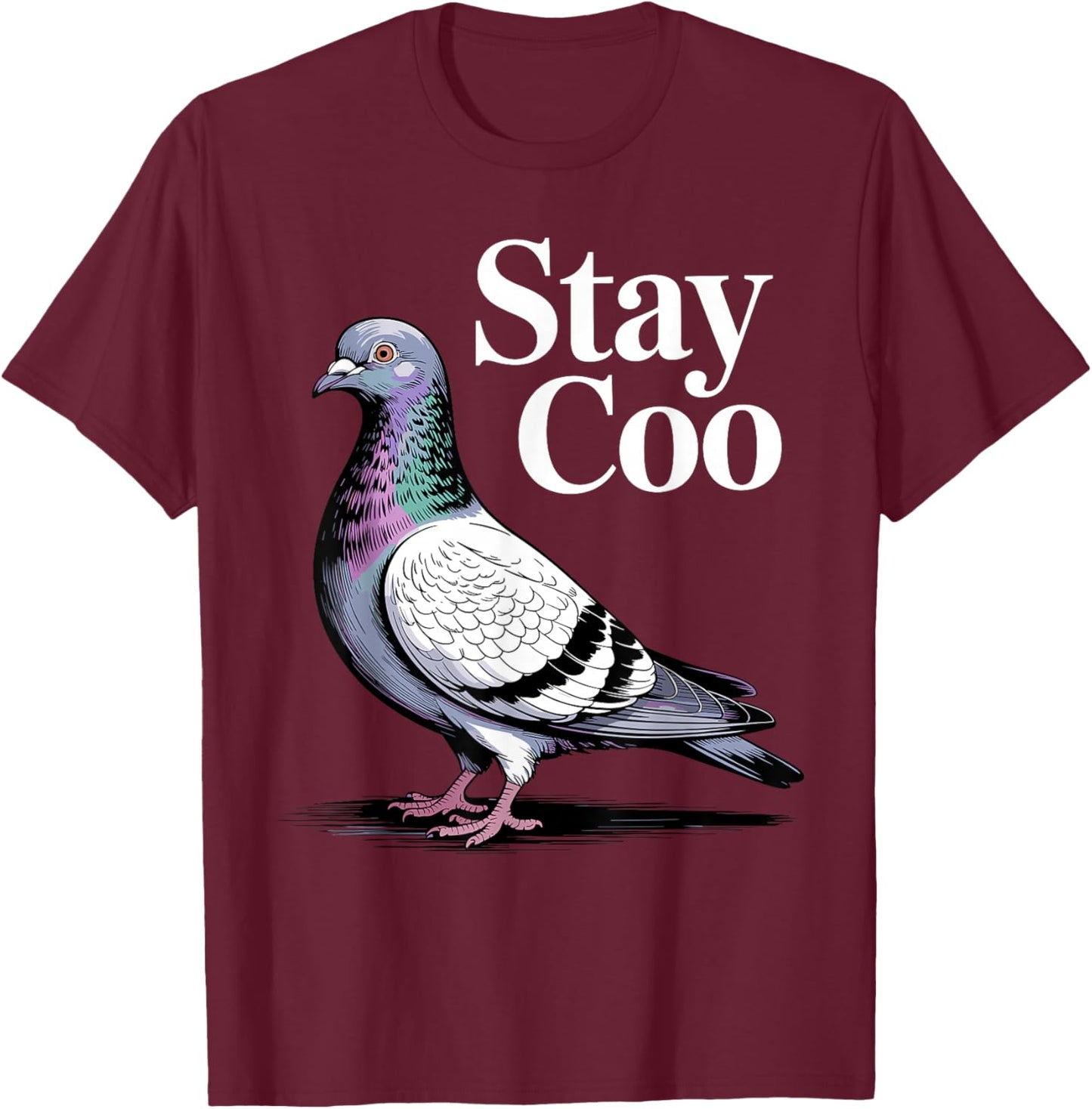 Cool Pigeon Design Women Racing Homing Pigeon Lover T-Shirt - T-Shirt | Maroon