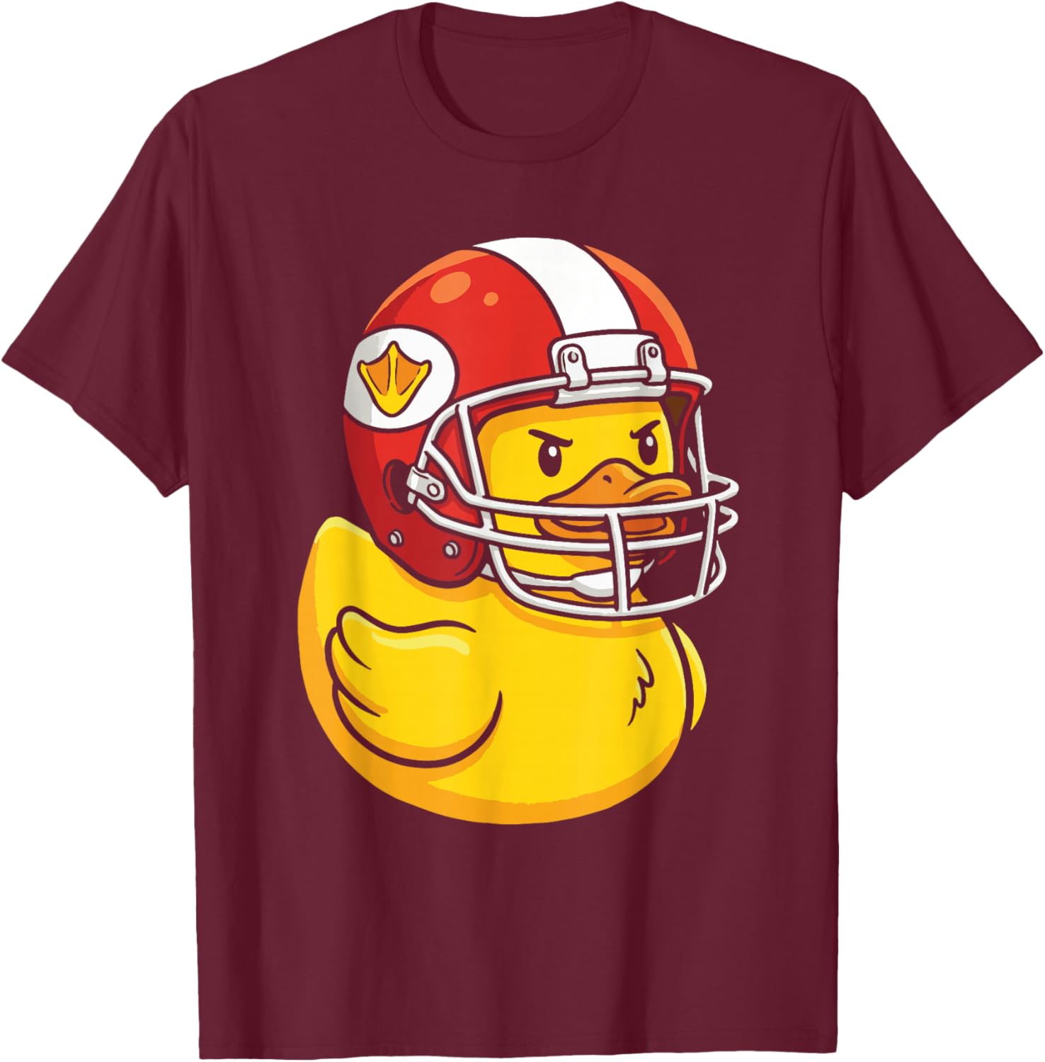 Rubber Duck Football Kids Boys Rubber Duckie T-Shirt - T-Shirt | Maroon
