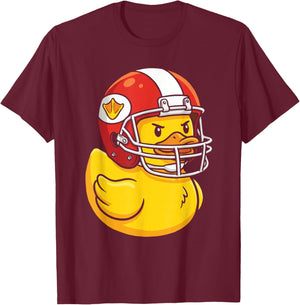 Rubber Duck Football Kids Boys Rubber Duckie T-Shirt - T-Shirt | Maroon