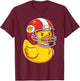 Rubber Duck Football Kids Boys Rubber Duckie T-Shirt - T-Shirt | Maroon