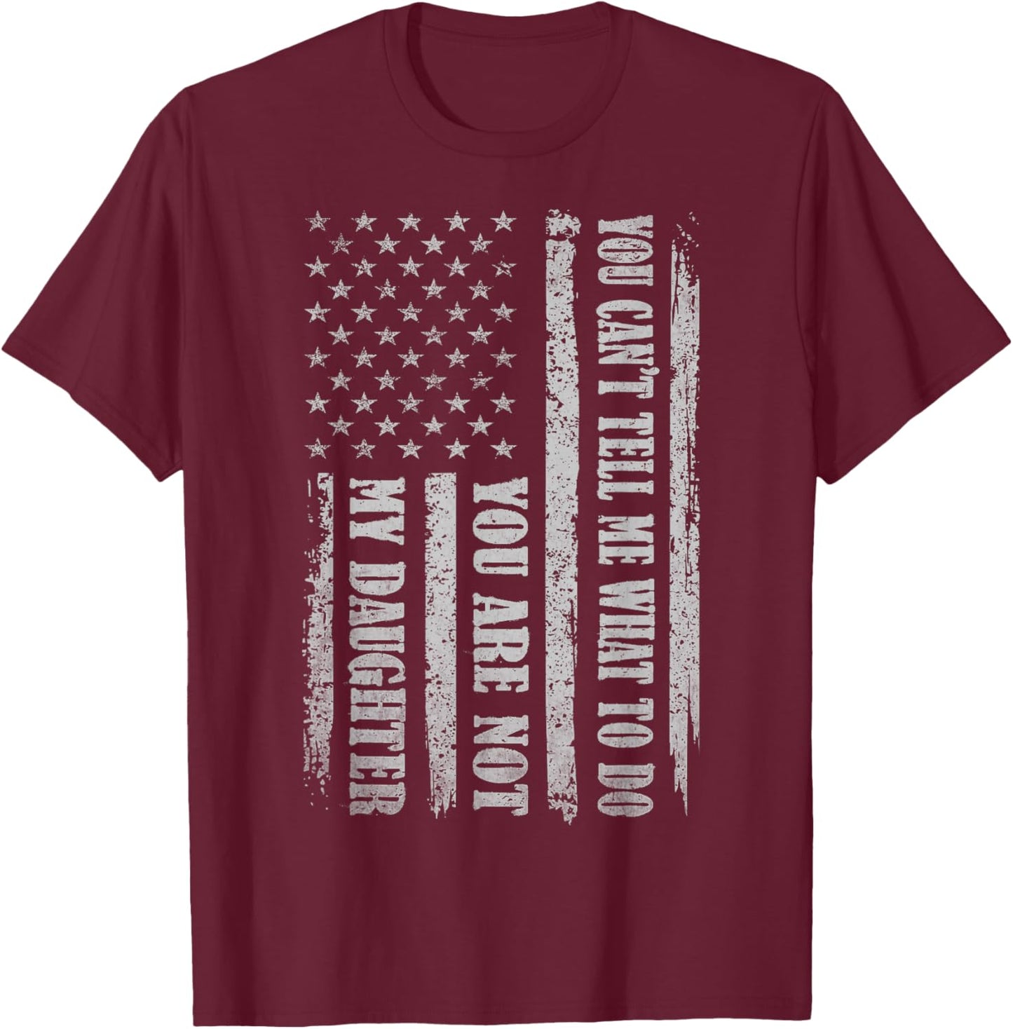 Funny Father Day Design for Daddy Papa Men from Daughter Dad T-Shirt - T-Shirt | Maroon