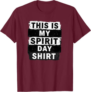 Retro Employee Coworker This is My Spirit Day T-Shirt - T-Shirt | Maroon