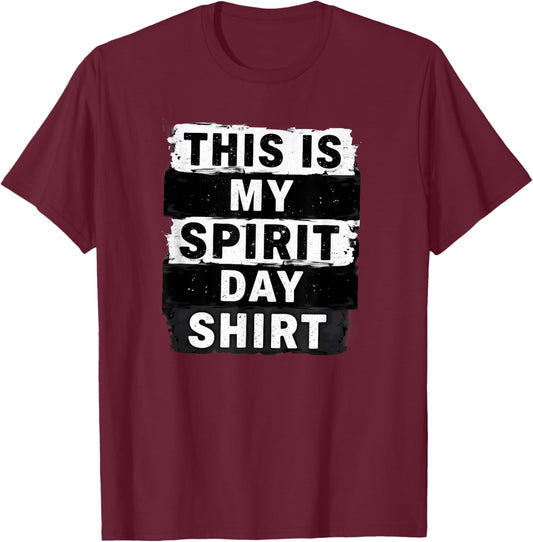 Retro Employee Coworker This is My Spirit Day T-Shirt - T-Shirt | Maroon