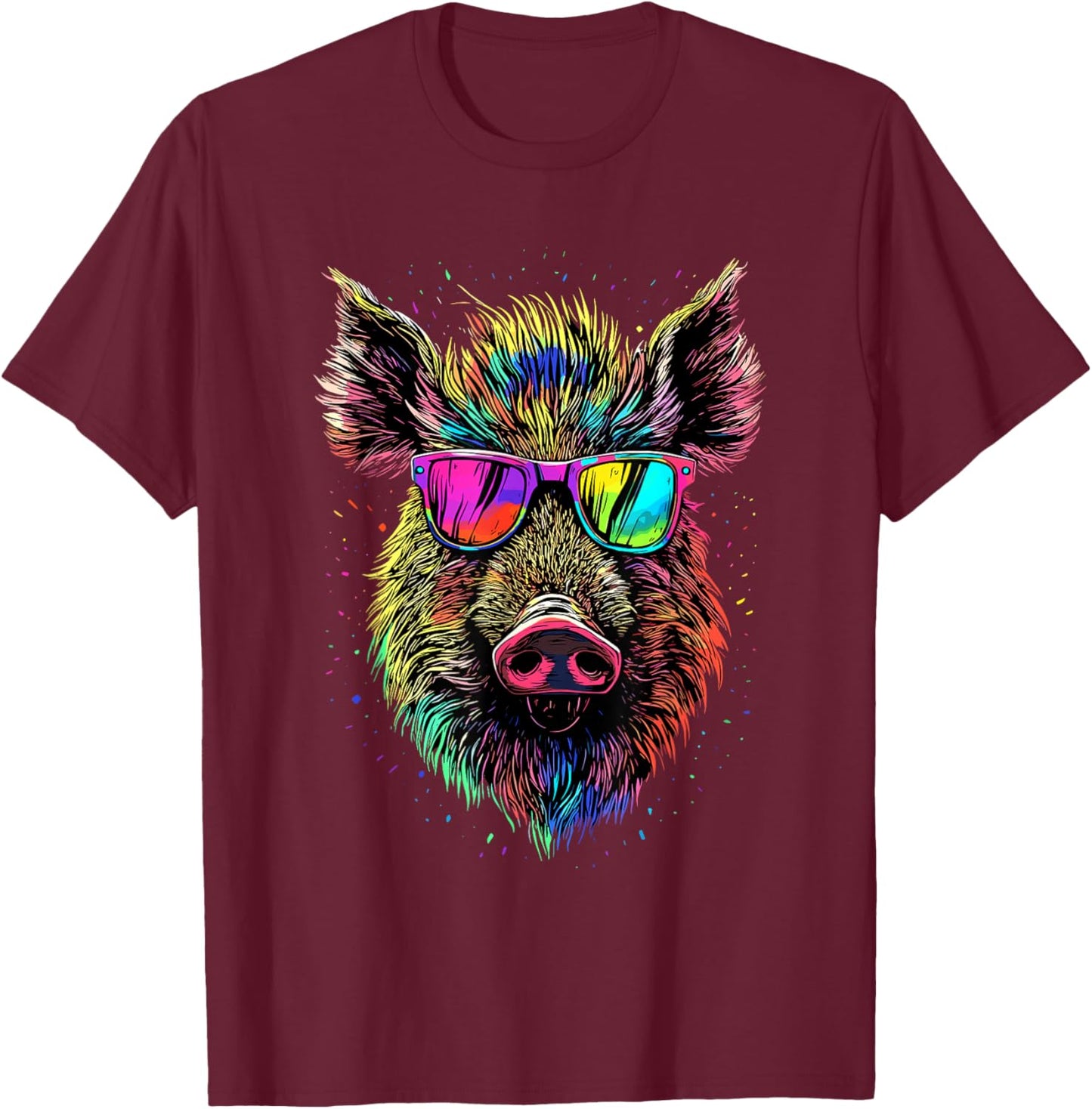 Boar Hunters Game Pigs T-Shirt - T-Shirt | Maroon
