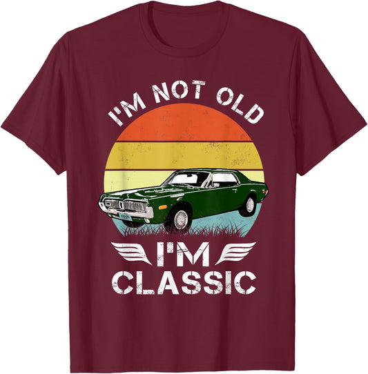 1968 68 Mercury classic Cougar Vinatge cars T-Shirt - T-Shirt | Maroon