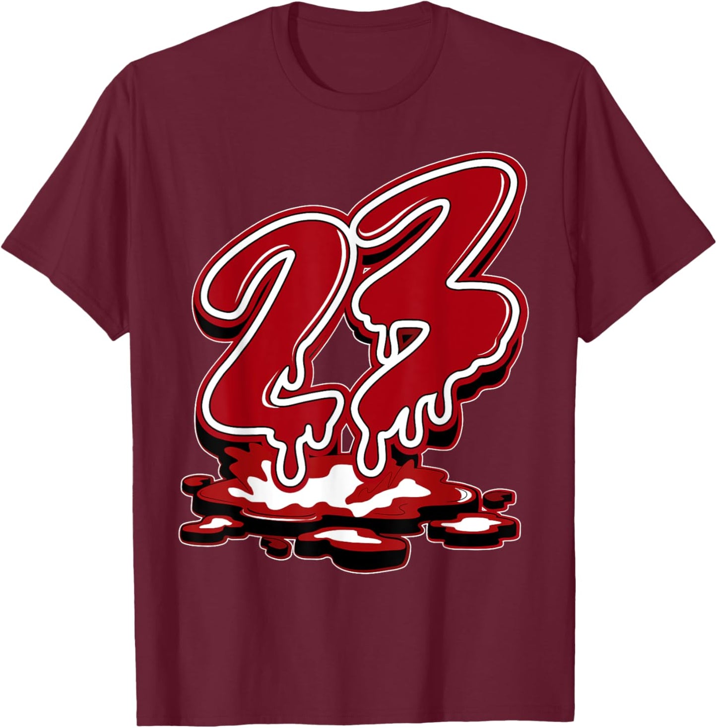 23 Drip Flu Game 12s Matching Women T-Shirt - T-Shirt | Maroon