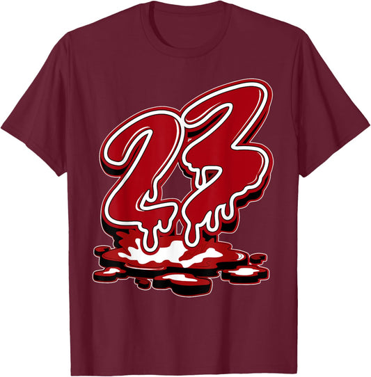 23 Drip Flu Game 12s Matching Women T-Shirt - T-Shirt | Maroon