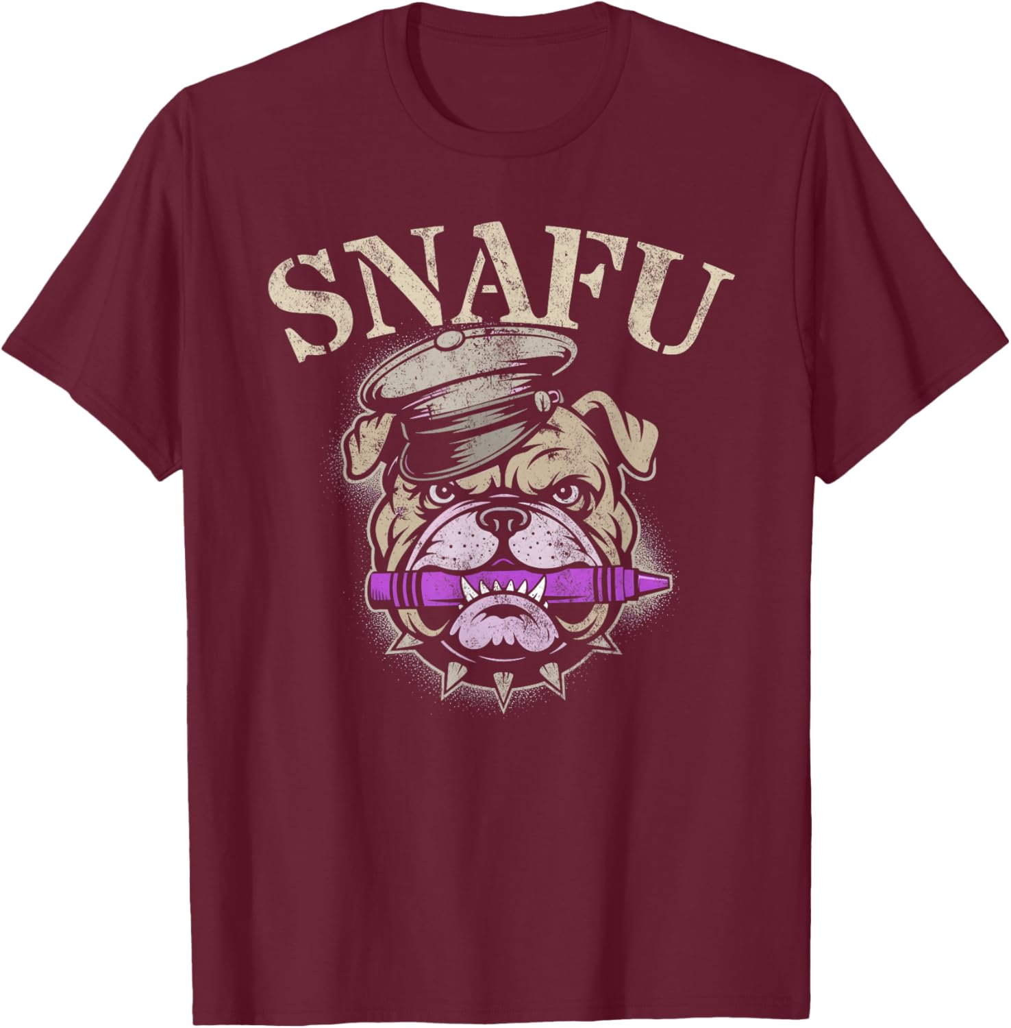 Proud Snafu I Eat Crayons Corp Team Military Jarhead Eater T-Shirt - T-Shirt | Maroon