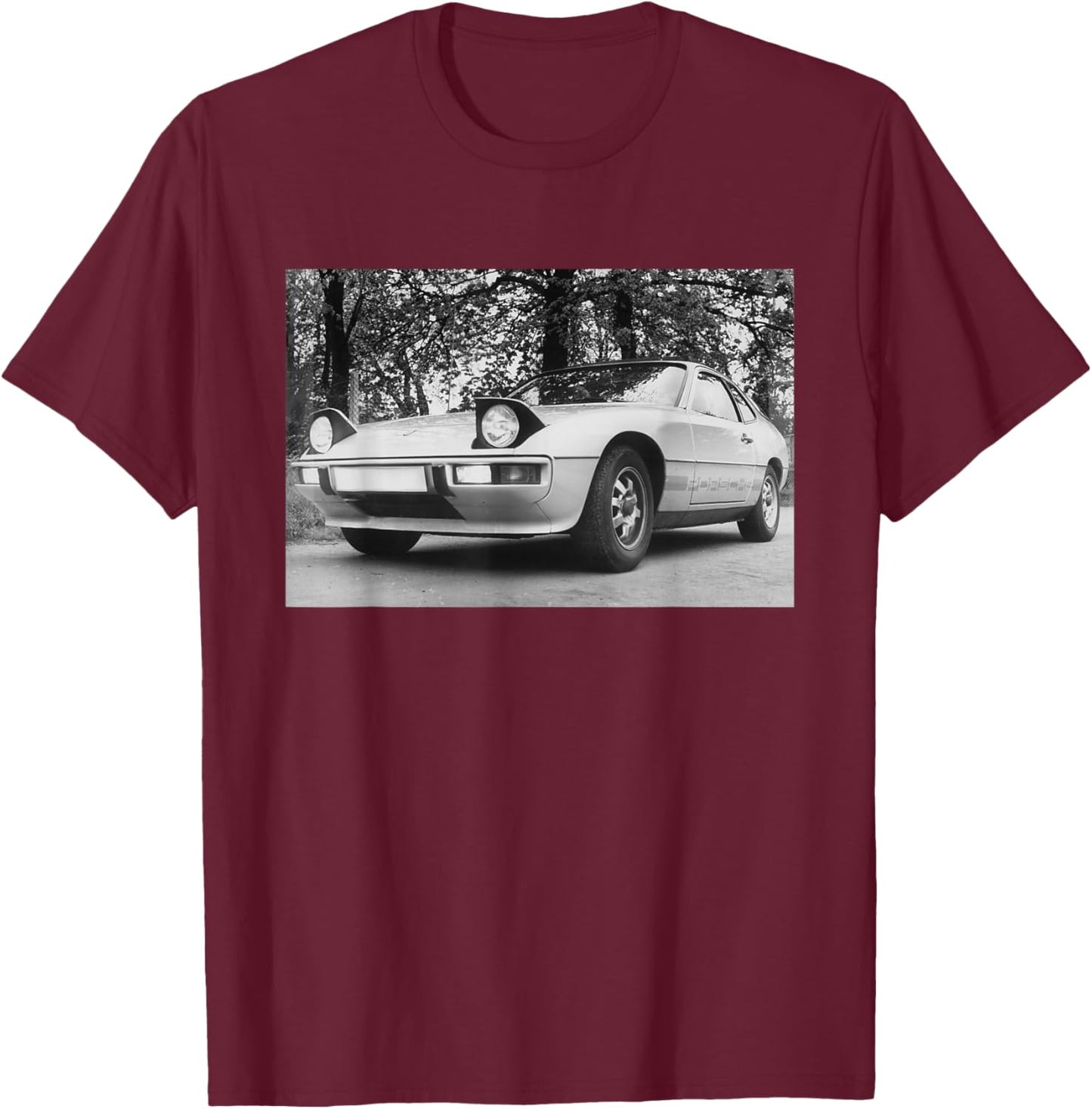 Porsche 924 Sport Car 1977 T-Shirt - T-Shirt | Maroon