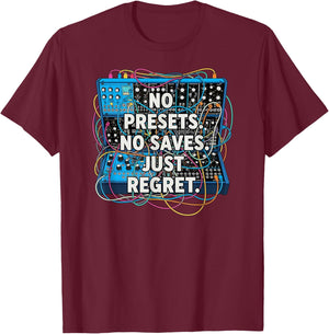 Funny Modular Synthesizer Eurorack Patch Cable T-Shirt - T-Shirt | Maroon