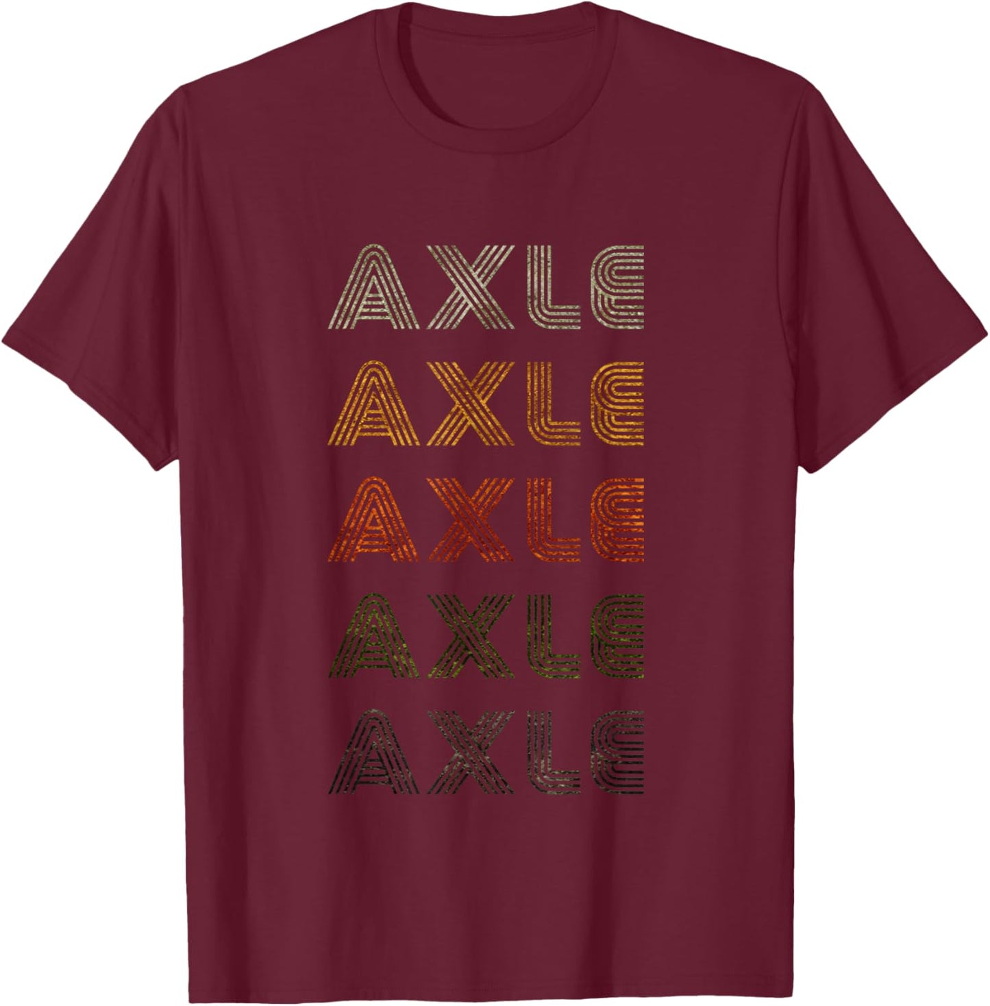 Love Heart Axle Grunge Vintage Style Black Axle T-Shirt - T-Shirt | Maroon